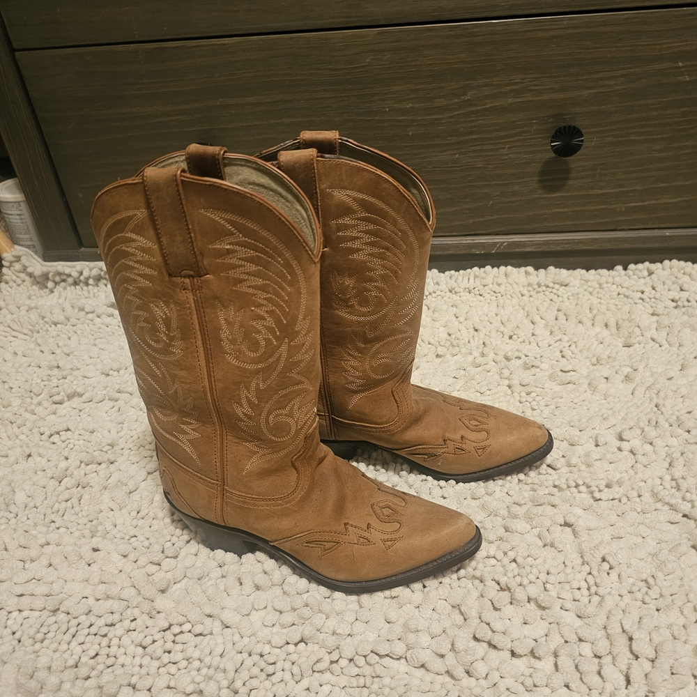 Durango Tan Leather Cowboy Boots